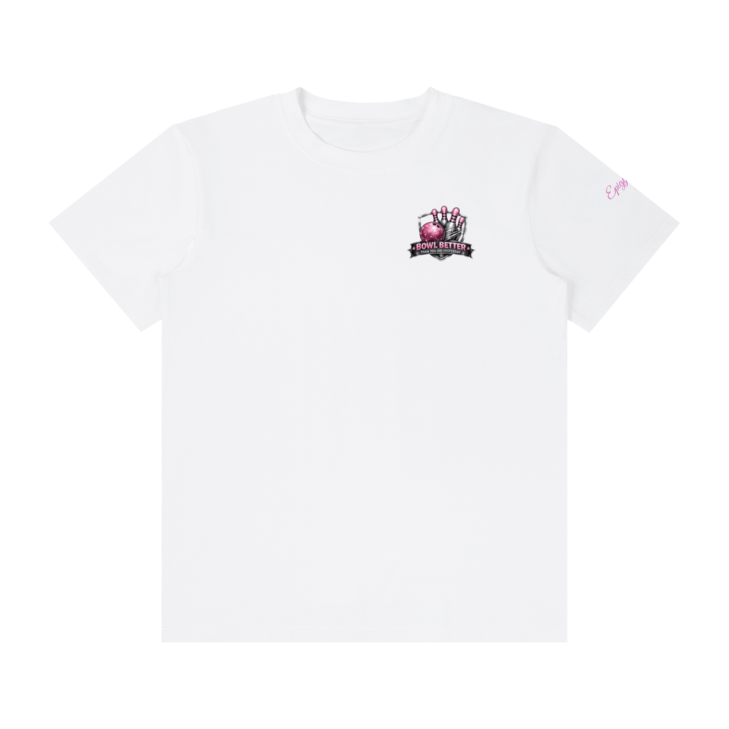 Bowl Better(Pink Logo) - Unisex Classic Crew Neck Cotton T-Shirt