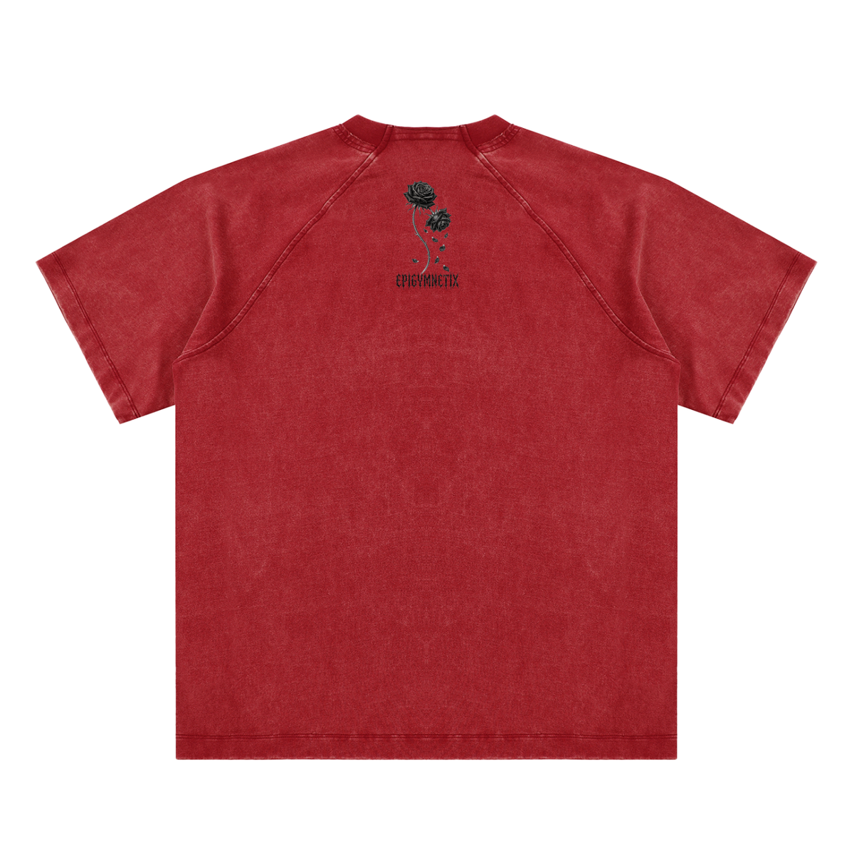 Black Rose - Vintage Washed Raglan Cotton T-Shirt