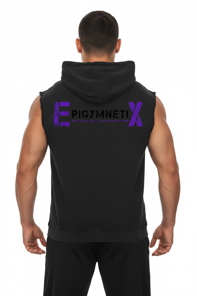 Snow Washed Sleeveless Hoodie