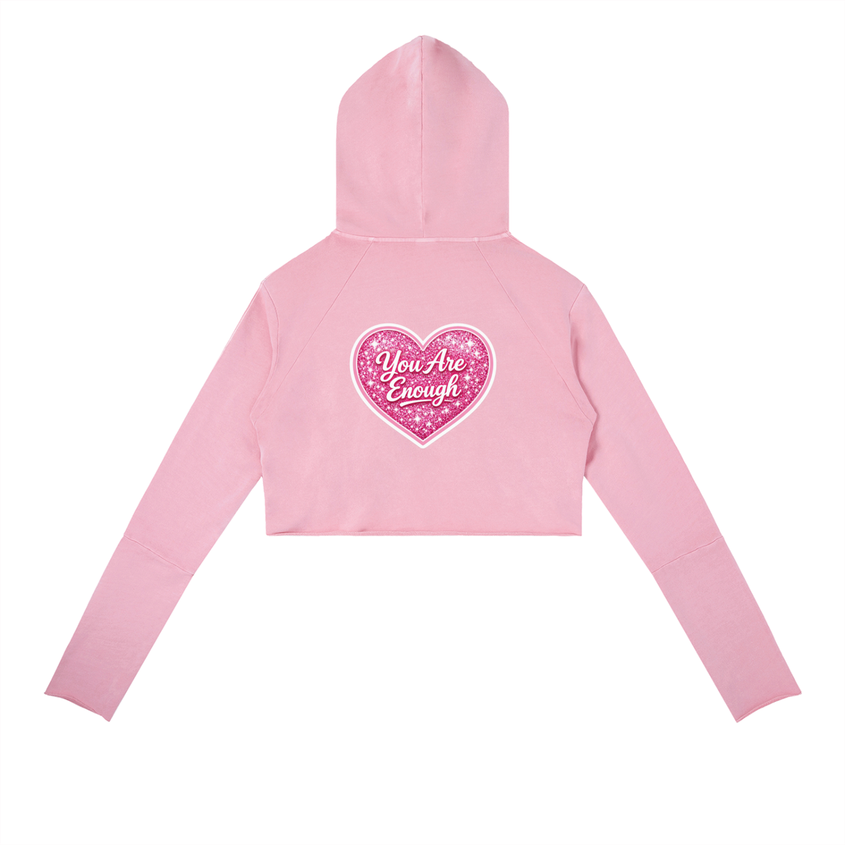 You Are Enough - Vintage Washed Raw Edge Hoodie