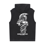 Trojan/I Ain't Fit Yet- Snow Washed Sleeveless Hoodie
