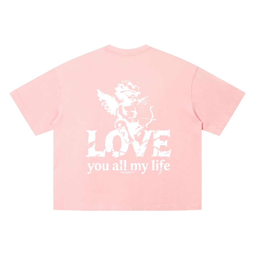 Love You All My Life(BoxyFit) - Unisex Vintage Wash Boxy T-Shirt