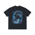 Lightening Blue - Unisex Vintage Wash Distressed T-Shirt