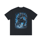 Lightening Blue - Unisex Vintage Wash Distressed T-Shirt