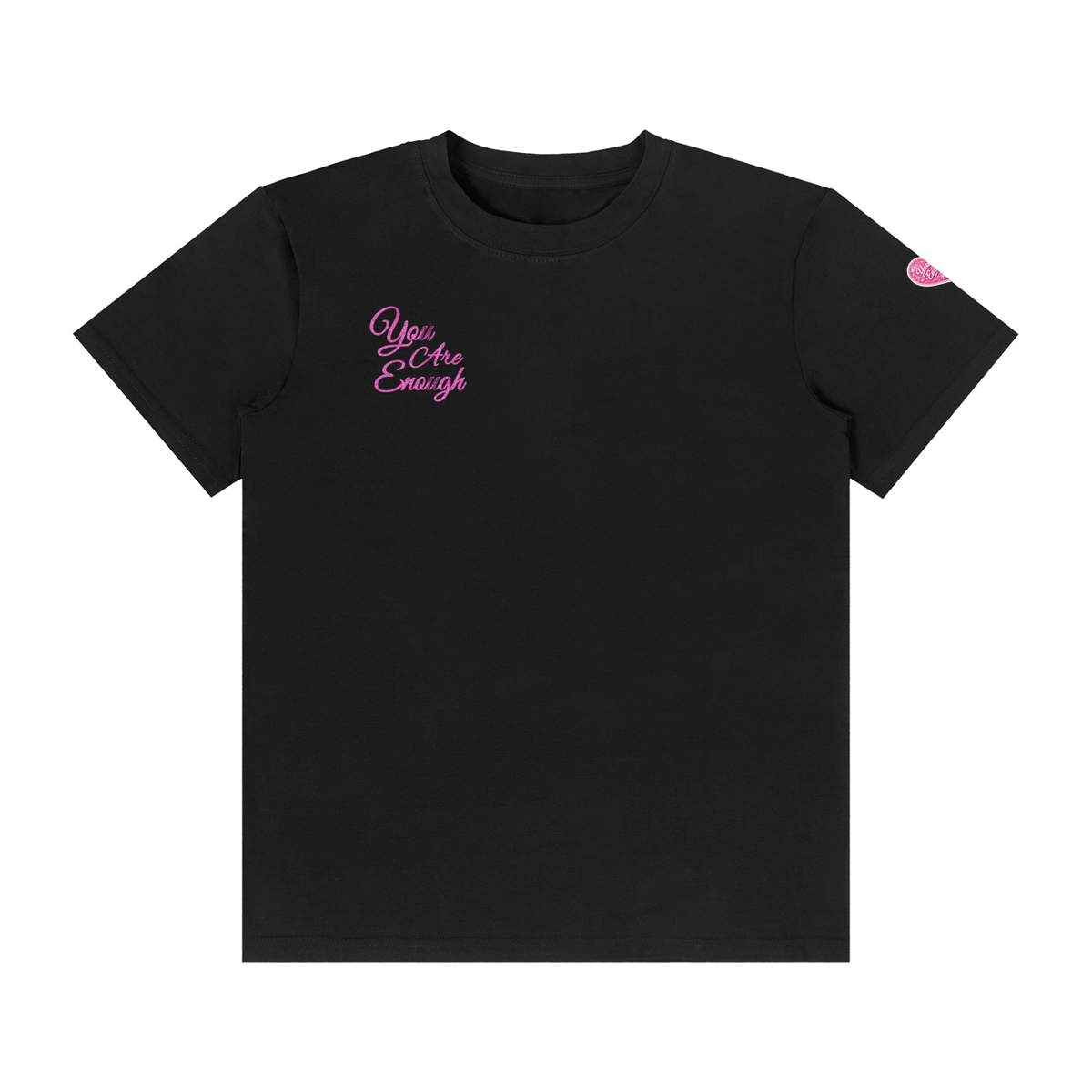 You Are Enough(Heart on Sleeve) - Unisex Classic Crew Neck Cotton T-Shirt