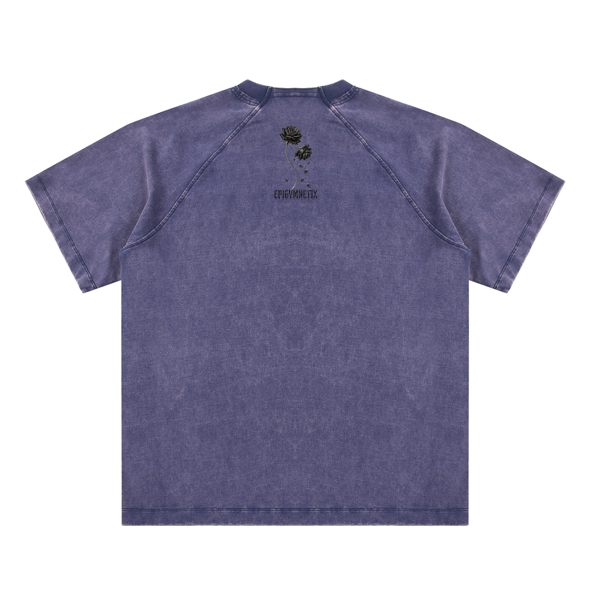 Black Rose - Vintage Washed Raglan Cotton T-Shirt