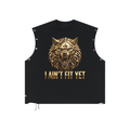 Golden Wolf - Distressed Grommet Eyelet Tank Top