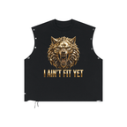 Golden Wolf - Distressed Grommet Eyelet Tank Top