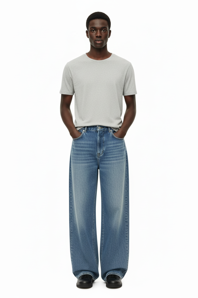 Sun Fade Heavyweight Denim Jeans