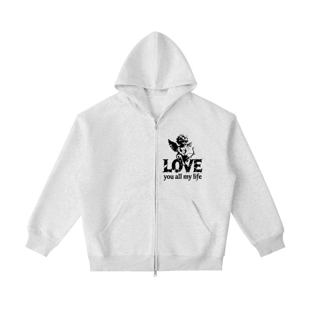 Love you all my life - Essential Heavyweight Pocket Hoodie