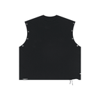 Golden Wolf - Distressed Grommet Eyelet Tank Top
