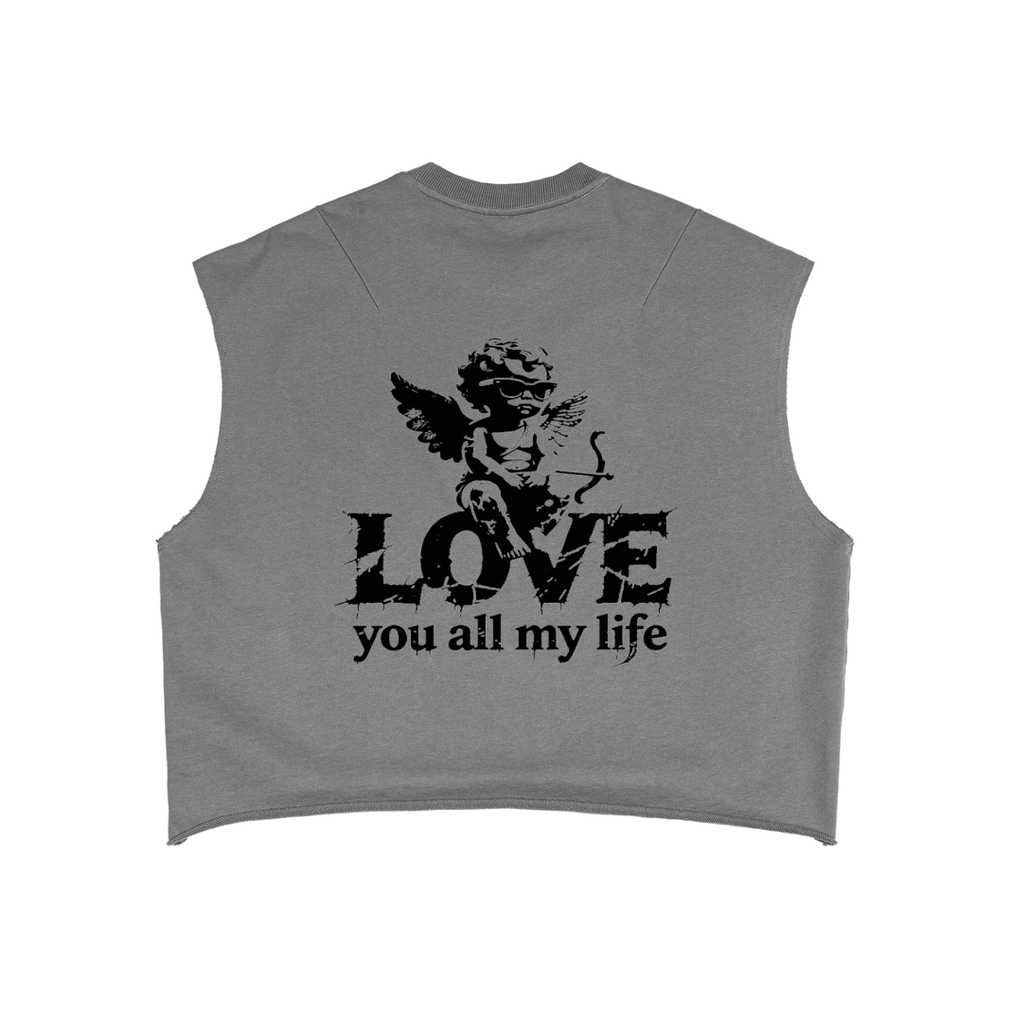 Black sleeveless top with 'FASHION KILLA.' text on a white background