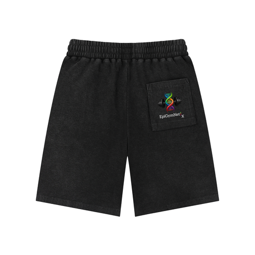 I AIN'T FIT YET - Mineral Wash Waffle Knit Shorts