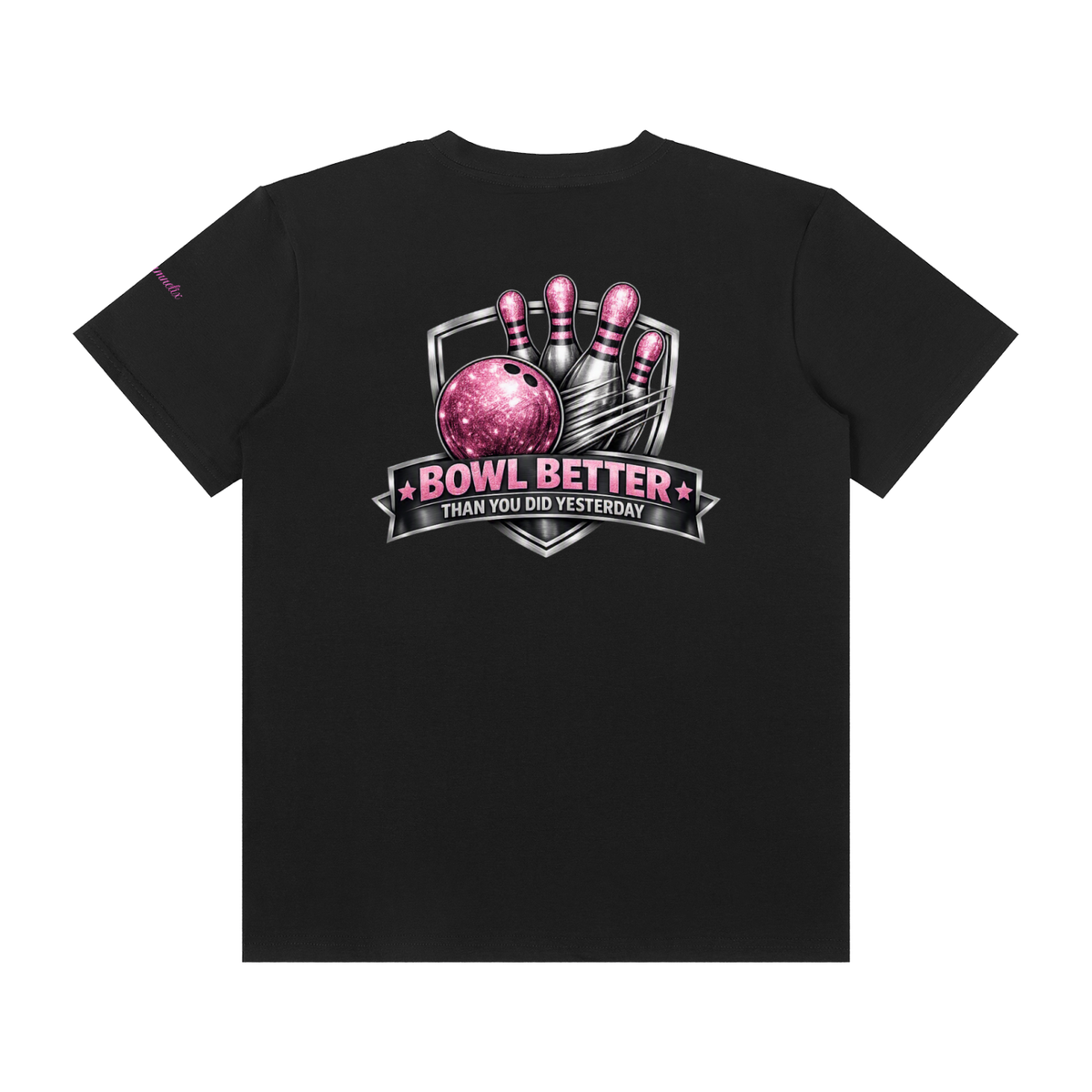 Bowl Better(Pink Logo) - Unisex Classic Crew Neck Cotton T-Shirt