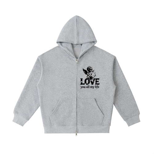 Love you all my life - Essential Heavyweight Pocket Hoodie