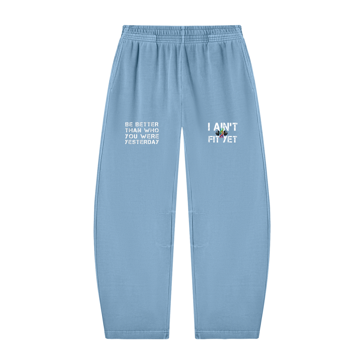 Unisex Vintage Washed Barrel Leg Sweatpants