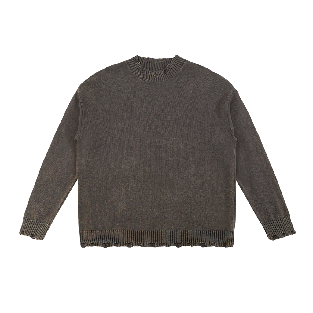 Casual-Sweat - Vintage Washed Hand-Frayed Sweater
