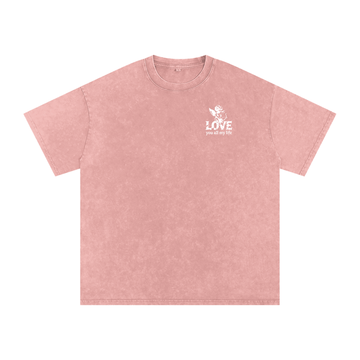 Love You All My Life - Snow Washed Oversized Cotton T-Shirt