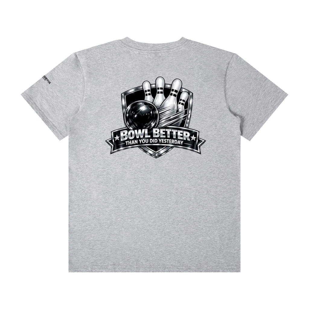 Bowl Better than you did yesterday(B&W) - Unisex Classic Crew Neck Cotton T-Shirt