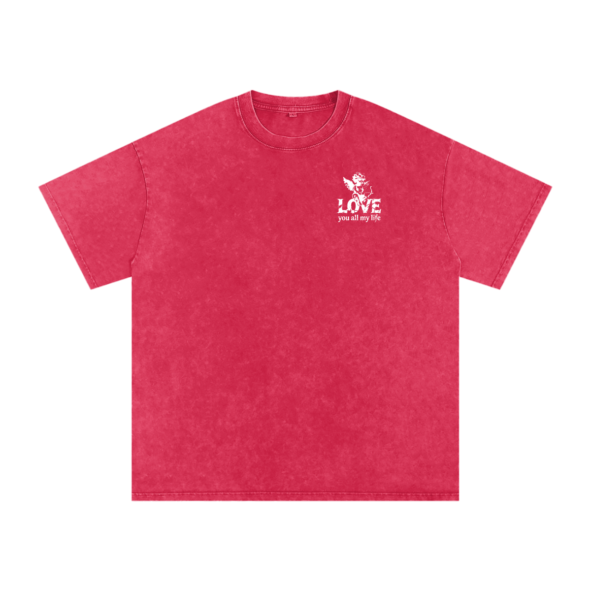Love You All My Life - Snow Washed Oversized Cotton T-Shirt
