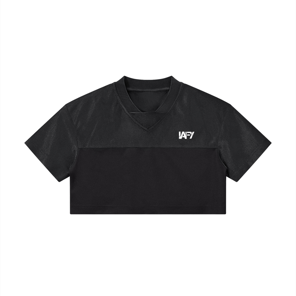 Women’s Cropped Paneled V-Neck Jersey