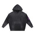 Purple Lightening Villain - Vintage Washed Frayed Fleece Hoodie