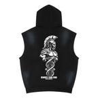 Trojan Fit - Unisex Vintage Wash Sun Fade Sleeveless Hoodie