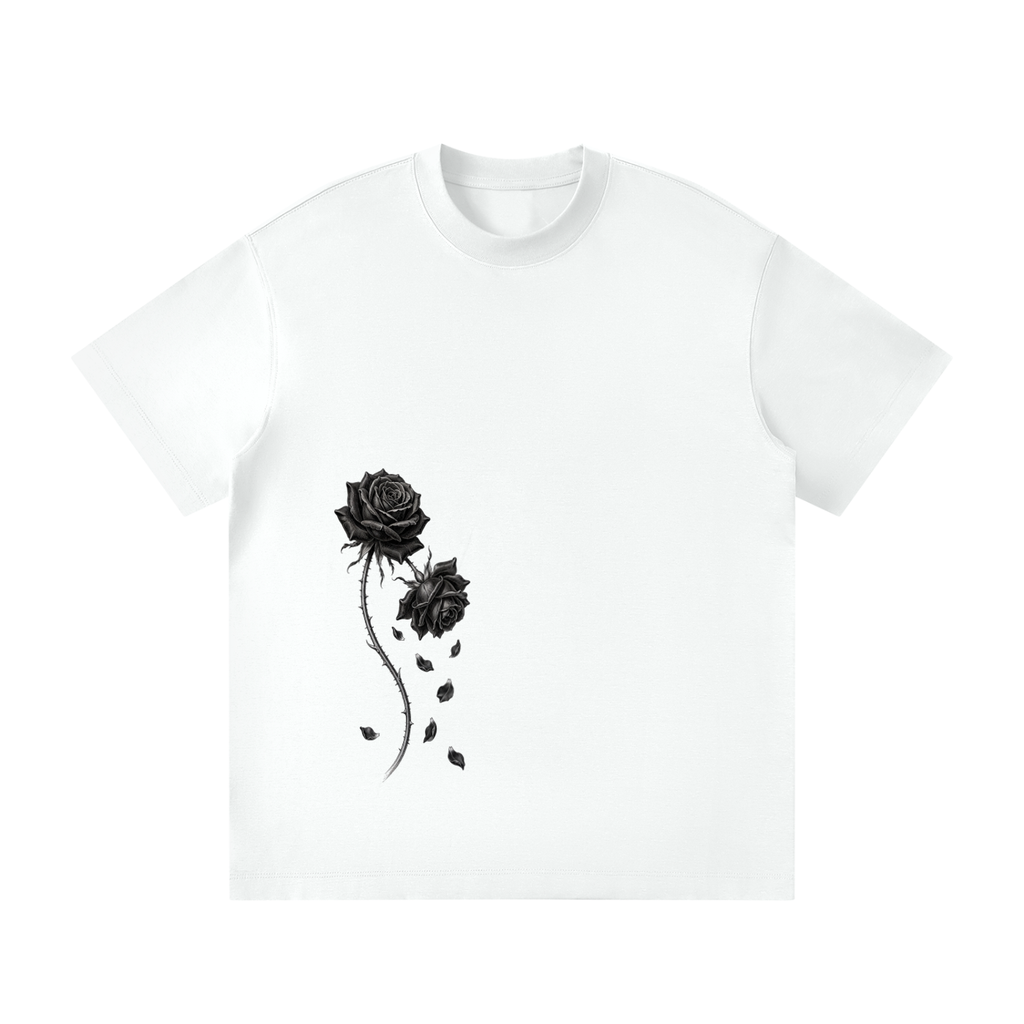 Black Rose - Unisex Loose Fit Crewneck T-Shirt