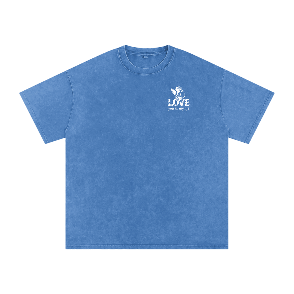 Love You All My Life - Snow Washed Oversized Cotton T-Shirt