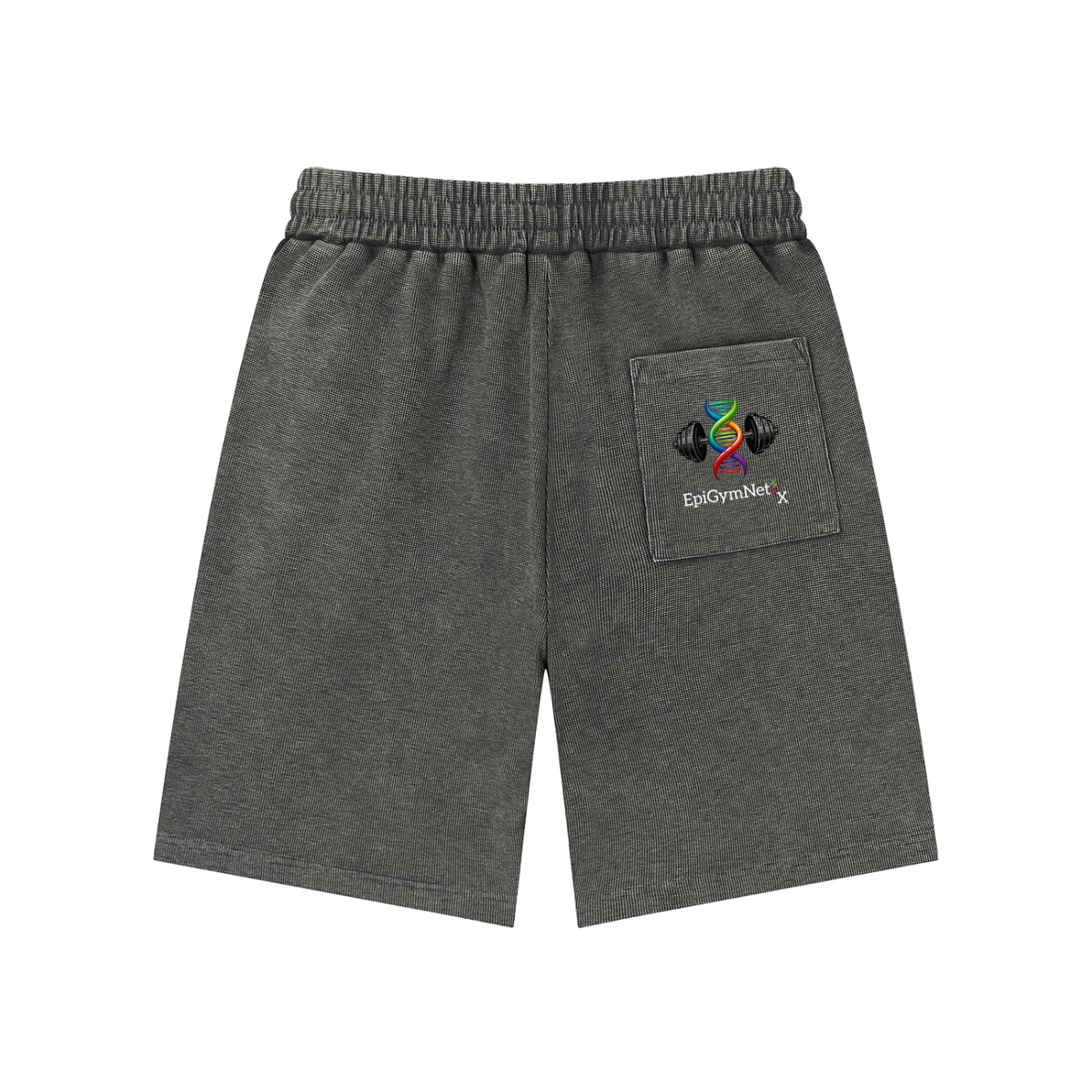 I AIN'T FIT YET - Mineral Wash Waffle Knit Shorts