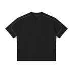 Epi-Casual - Unisex Oversized Piping Henley T-Shirt