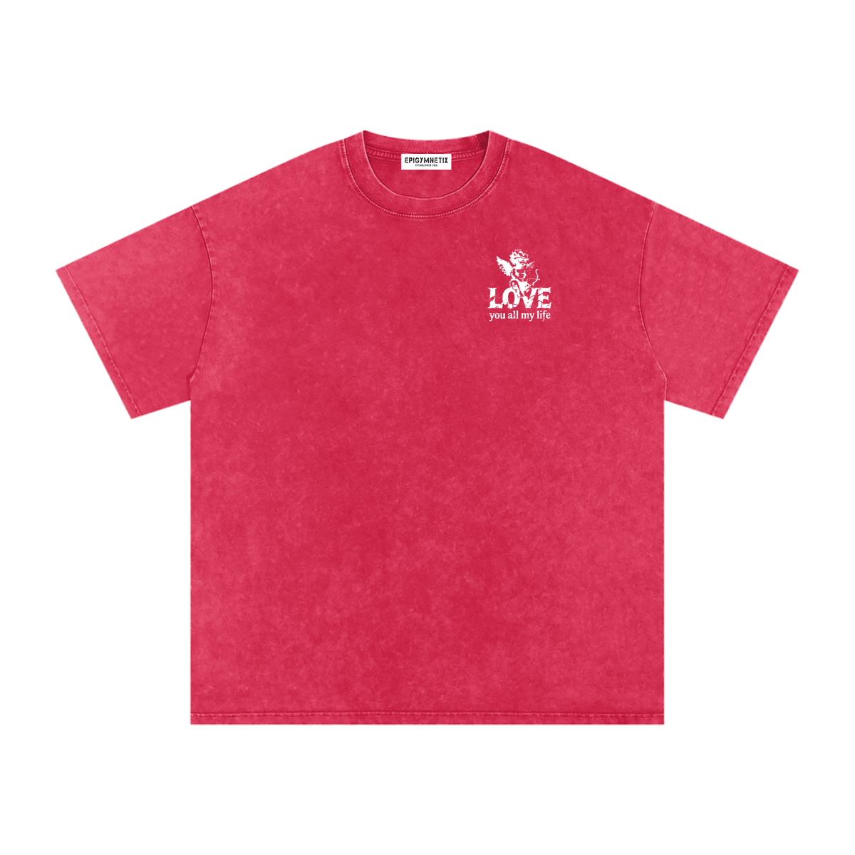 Love you all my life - Snow Washed Oversized Cotton T-Shirt