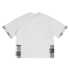 Unisex Plaid Paneled T-Shirt