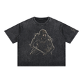 Midnight - Mineral Wash Boxy Cotton T-Shirt