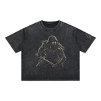 Midnight - Mineral Wash Boxy Cotton T-Shirt