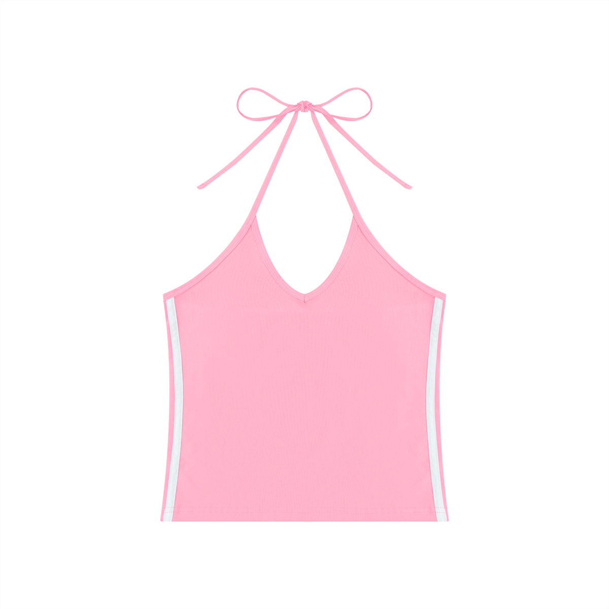 Women's Color Block Halter Crop Tank Top