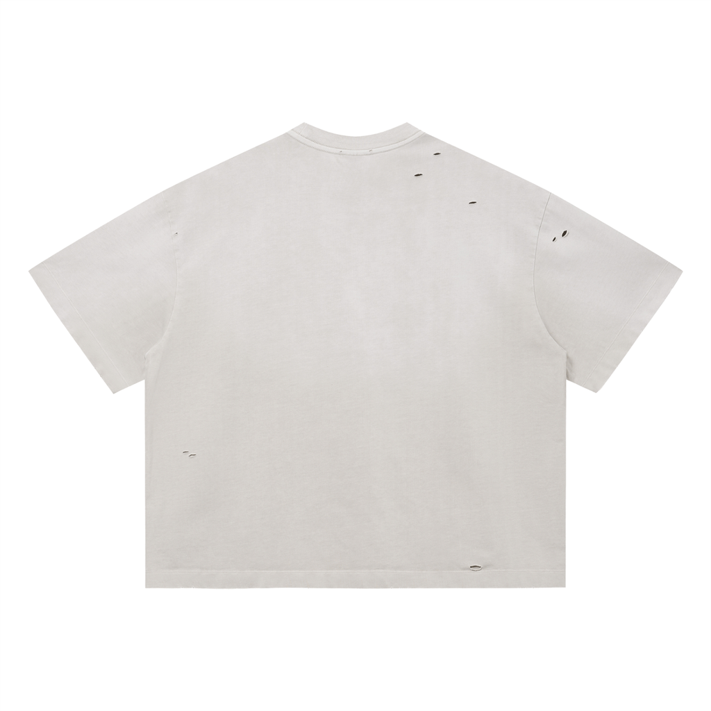 King - Vintage Washed Distressed Boxy Oversized T-Shirt