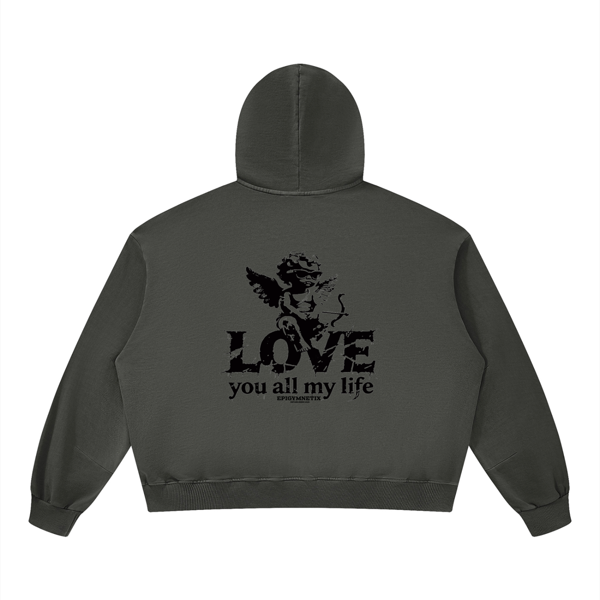 Love you all my life - Unisex Vintage Washed Barrel Leg Sweatpants