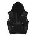 Urban Street Wear - Unisex Vintage Wash Sun Fade Sleeveless Hoodie