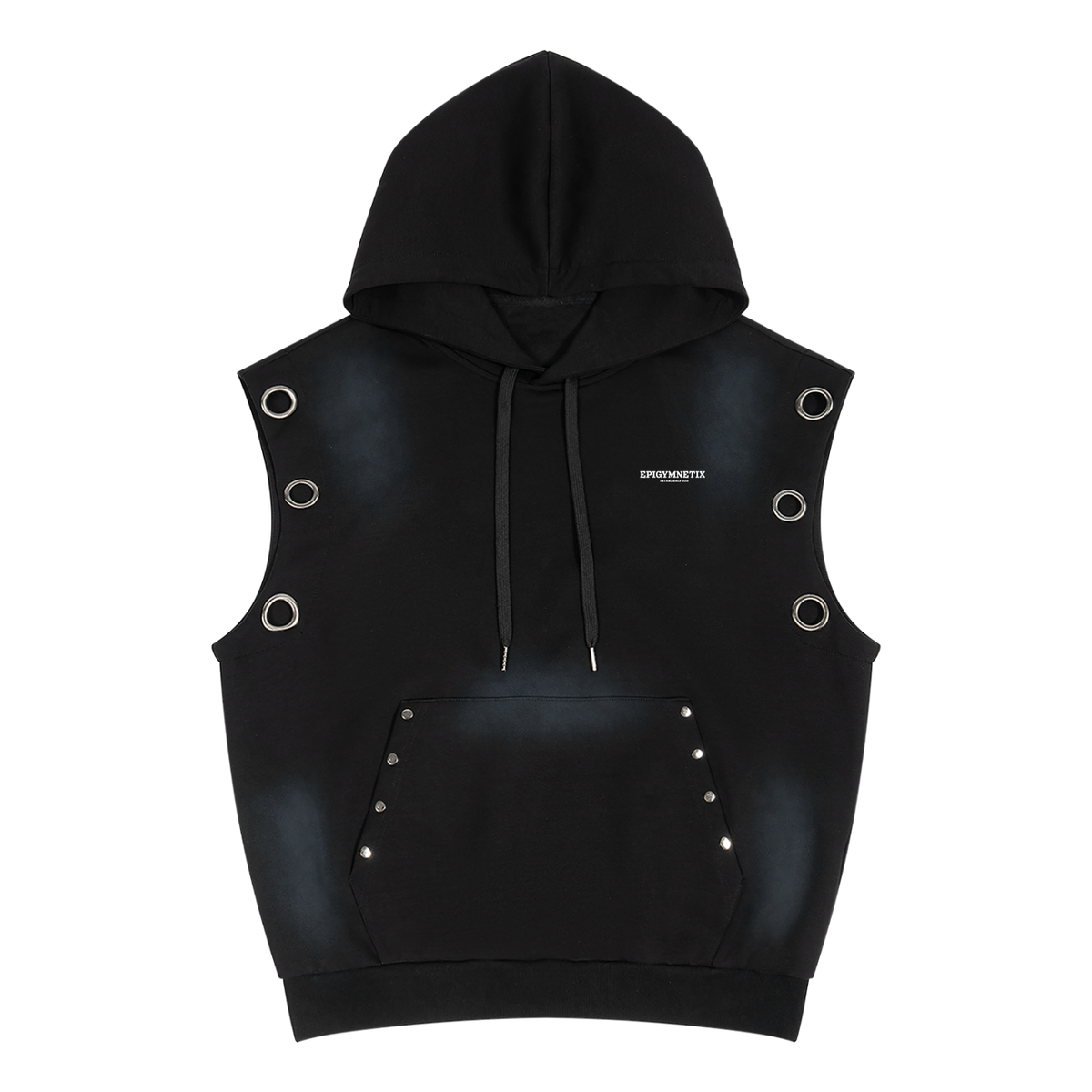 Urban Street Wear - Unisex Vintage Wash Sun Fade Sleeveless Hoodie