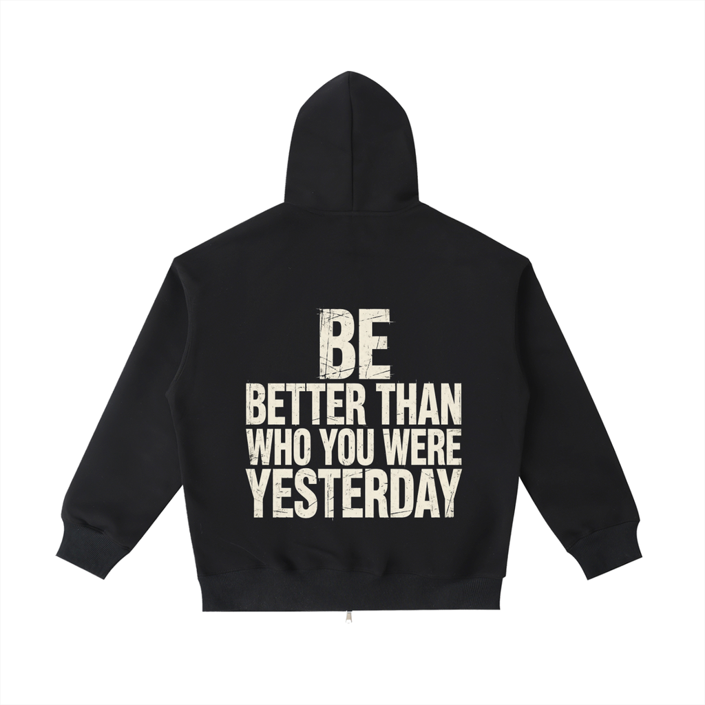 Be better than who you were yesterday - Essential Heavyweight Pocket Hoodie