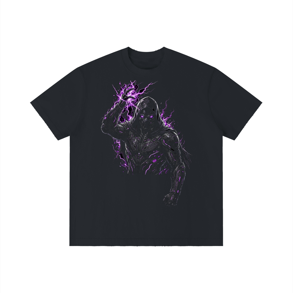 Purple Lightening - Unisex Vintage Wash Distressed T-Shirt