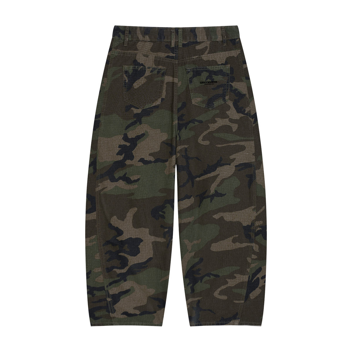 Men’s Camo Barrel Leg Cargo Pants