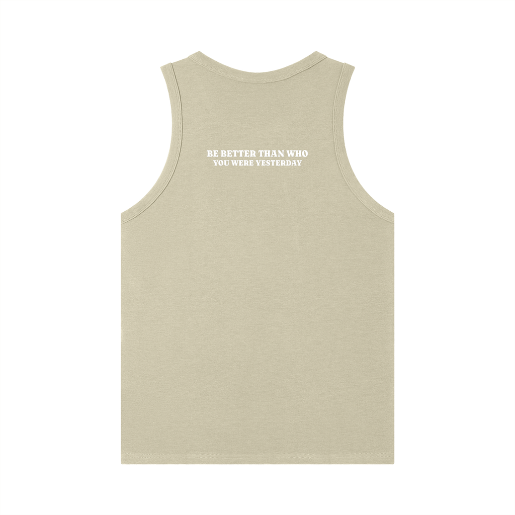 Be better than who you were yesterday - Men's Heavyweight Ribbed Tank Top