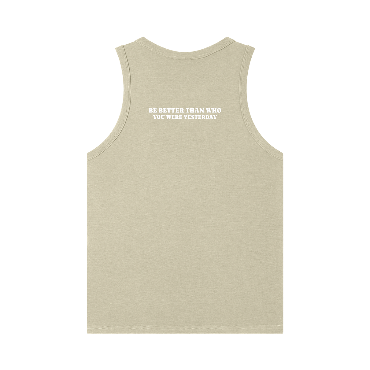 Be better than who you were yesterday - Men's Heavyweight Ribbed Tank Top