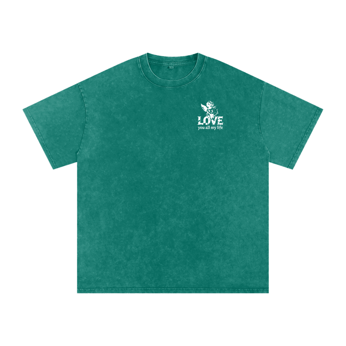 Love You All My Life - Snow Washed Oversized Cotton T-Shirt