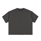 Epi-Night Out(Embro) - Boxy Half-Sleeve Raw-Edge T-Shirt