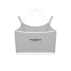 Contrast Binding Halter Tank Top