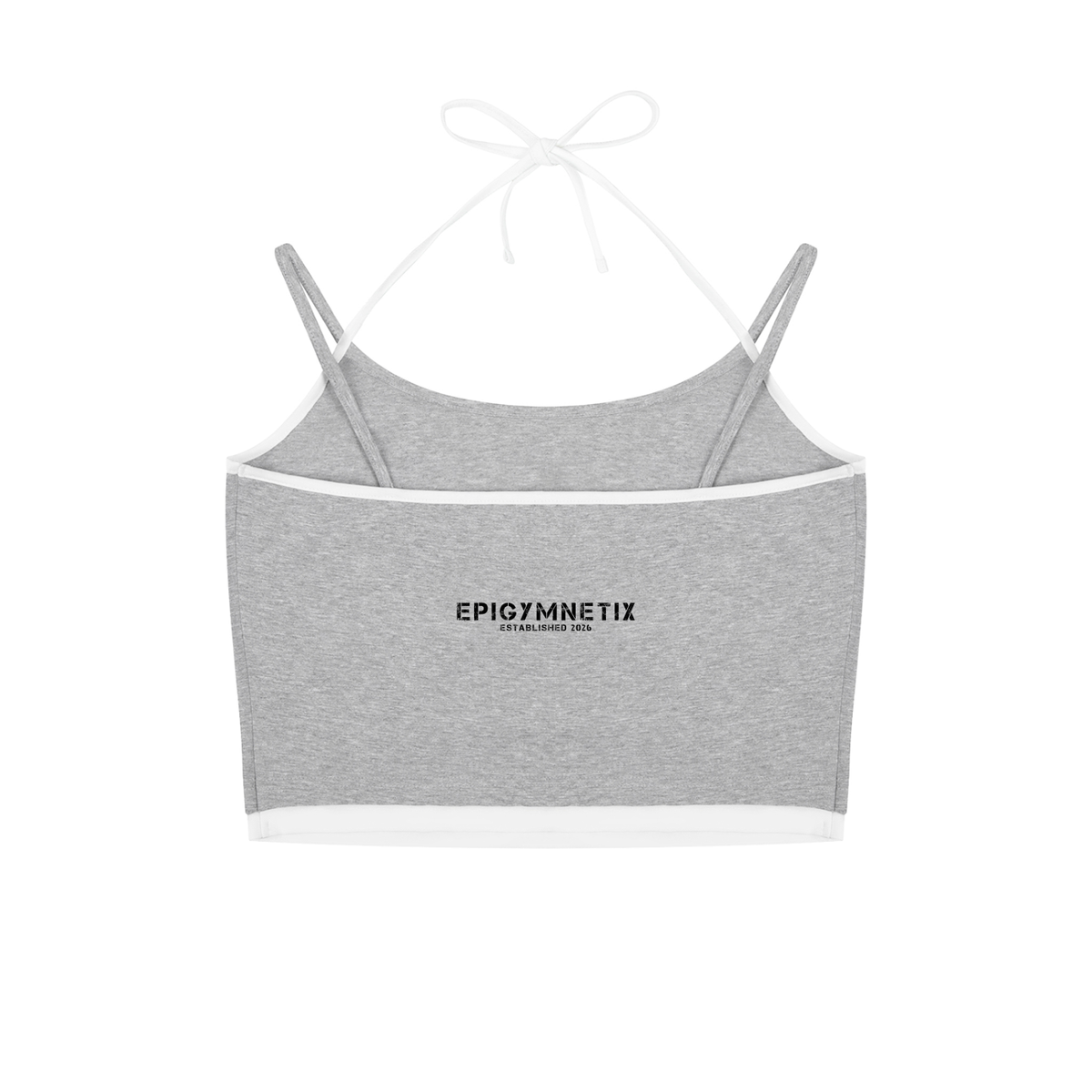 Contrast Binding Halter Tank Top