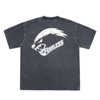 Fearless - Snow Washed Raw-Edge Neckline T-Shirt
